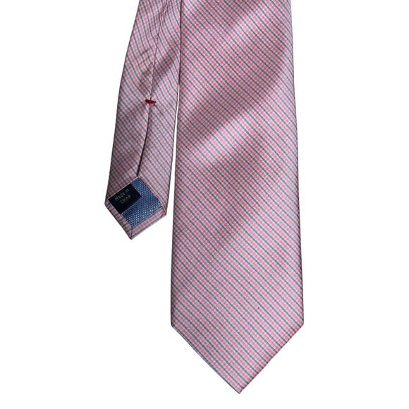 Tommy Hilfiger Tie Pink Blue Diagonal Stripes Business‎ Formal Preppy Classic - Picture 9 of 12